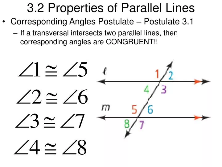 3 2 properties of parallel lines