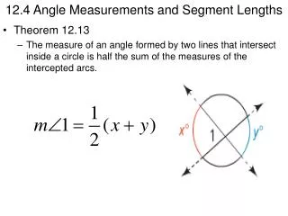 12.4 Angle Measurements and Segment Lengths