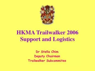 HKMA Trailwalker 2006 Support and Logistics