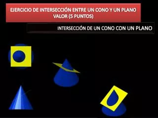 ejercicio de intersecci n entre un cono y un plano valor 5 puntos