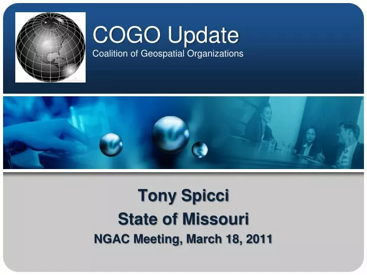 cogo update coalition of geospatial organizations