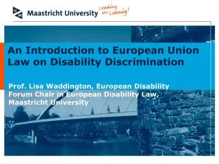An Introduction to European Union Law on Disability Discrimination