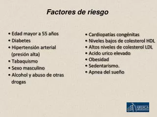 factores de riesgo