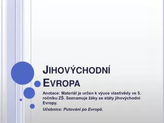 jihov chodn evropa