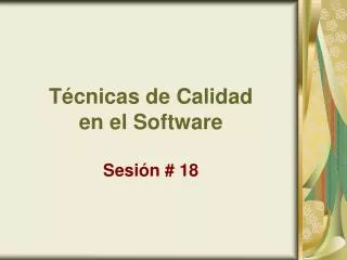 t cnicas de calidad en el software sesi n 18