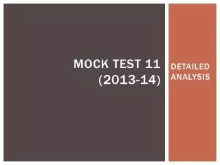 MOCK TEST 11 (2013-14)