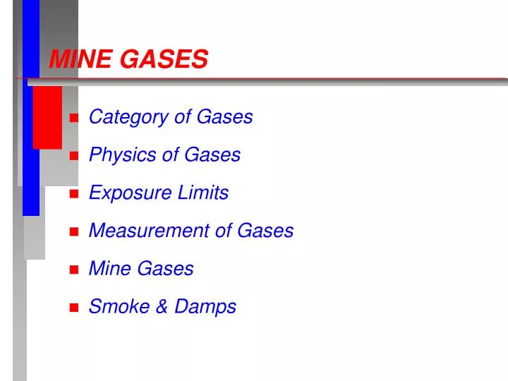 mine gases