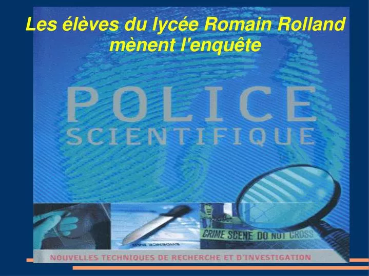 les l ves du lyc e romain rolland m nent l enqu te