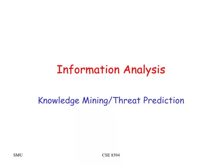 information analysis
