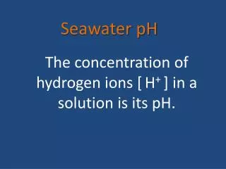 Seawater pH