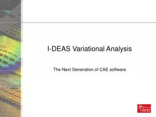 I-DEAS Variational Analysis