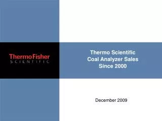 Thermo Scientific Coal Analyzer Sales Since 2000