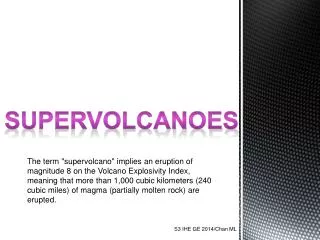 Supervolcanoes