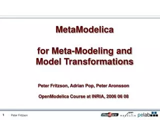 MetaModelica for Meta-Modeling and Model Transformations