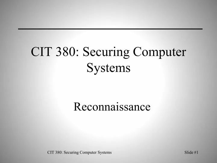 cit 380 securing computer systems