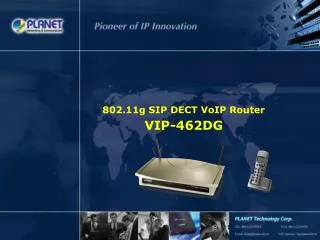 802.11g SIP DECT VoIP Router VIP-462DG