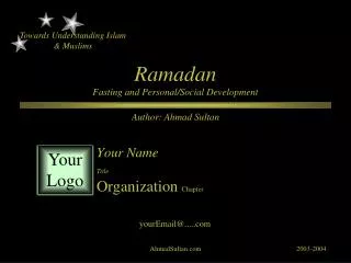 Ramadan Fasting and Personal/Social Development
