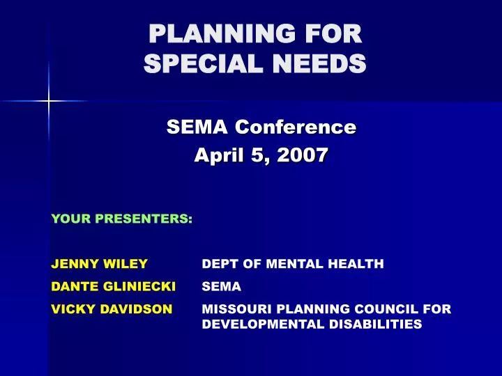planning for special needs