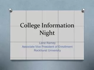 College Information Night