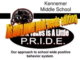 Our approach to school wide positive behavior system .