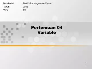 pertemuan 04 variable