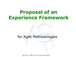 Proposal of an Experience Framework