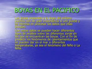 boyas en el pacifico