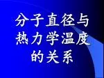 分子直径与 热力学温度 的关系 - slide 1