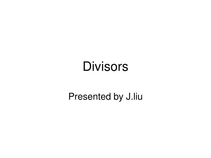 divisors