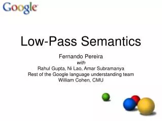 Low-Pass Semantics