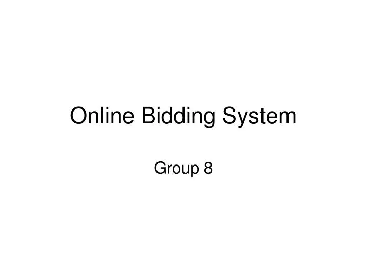 online bidding system