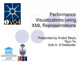 Performance Visualizations using XML Representations