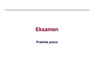 eksamen