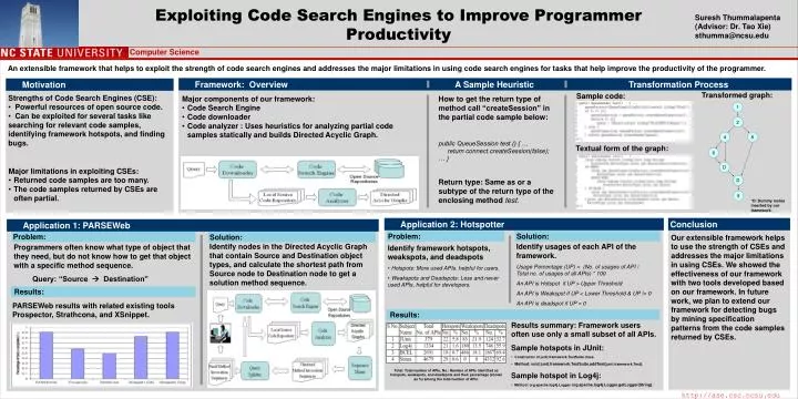 exploiting code search engines to improve programmer productivity
