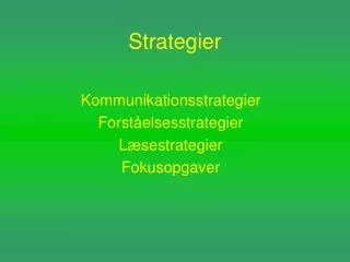 Strategier