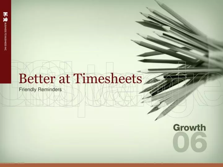 better at timesheets