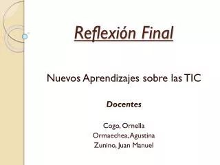 reflexi n final
