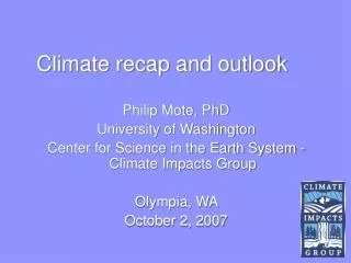 Climate recap and outlook