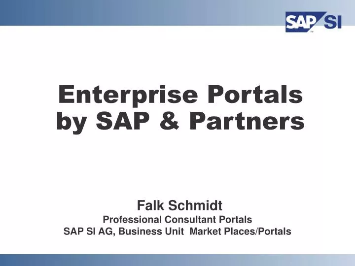 enterprise portals by sap partners