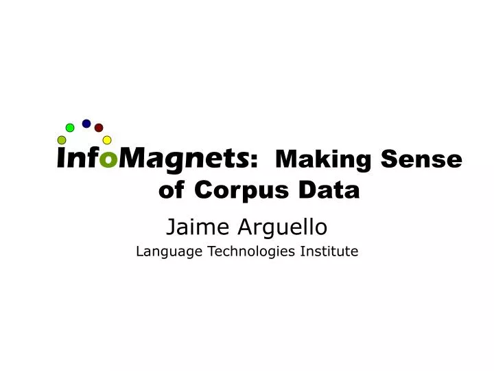 inf o magnets making sense of corpus data