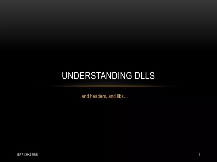 understanding dlls