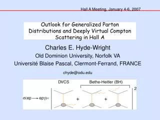 Outlook for Generalized Parton Distributions and Deeply Virtual Compton Scattering in Hall A