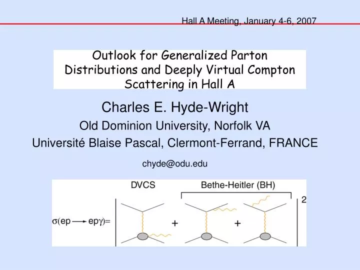 outlook for generalized parton distributions and deeply virtual compton scattering in hall a