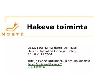 hakeva toiminta