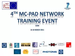 4 th MC-PAD Network Training Event