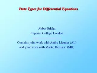 Abbas Edalat Imperial College London doc.ic.ac.uk/~ae