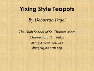 Yixing Style Teapots