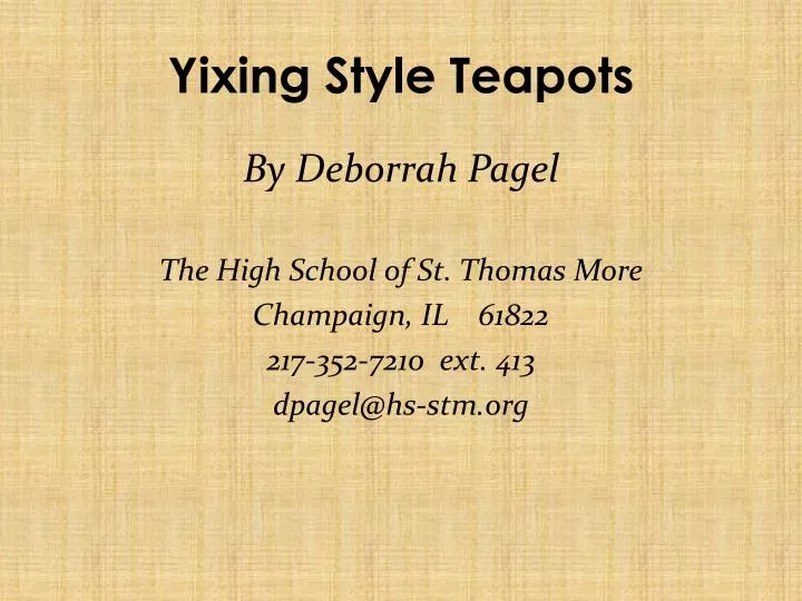 yixing style teapots