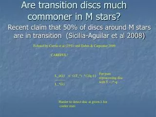 Are transition discs much commoner in M stars?