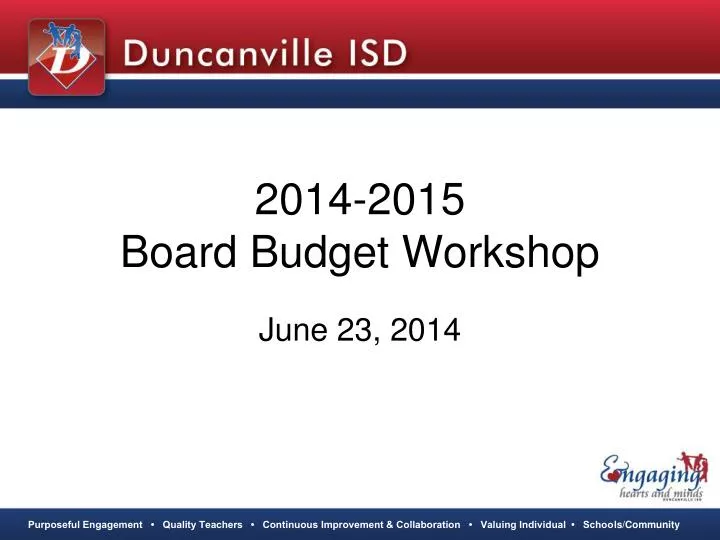 2014 2015 board budget workshop